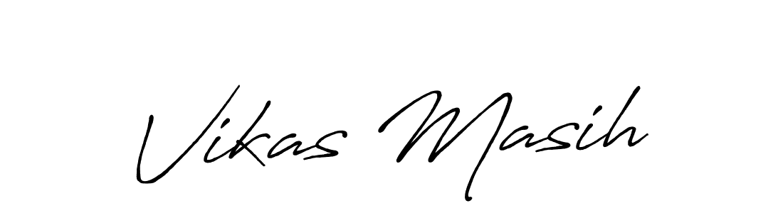 Design your own signature with our free online signature maker. With this signature software, you can create a handwritten (Antro_Vectra_Bolder) signature for name Vikas Masih. Vikas Masih signature style 7 images and pictures png