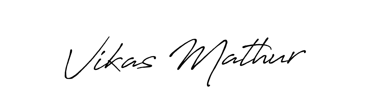 Also You can easily find your signature by using the search form. We will create Vikas Mathur name handwritten signature images for you free of cost using Antro_Vectra_Bolder sign style. Vikas Mathur signature style 7 images and pictures png