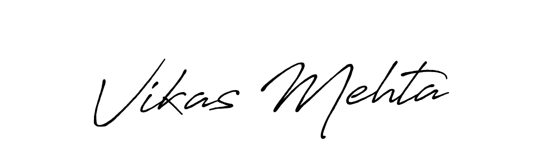 How to make Vikas Mehta name signature. Use Antro_Vectra_Bolder style for creating short signs online. This is the latest handwritten sign. Vikas Mehta signature style 7 images and pictures png