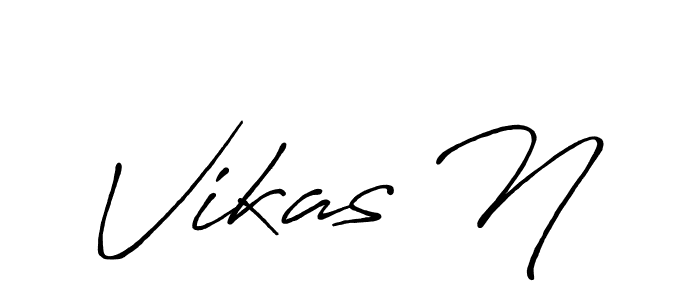 Also we have Vikas N name is the best signature style. Create professional handwritten signature collection using Antro_Vectra_Bolder autograph style. Vikas N signature style 7 images and pictures png