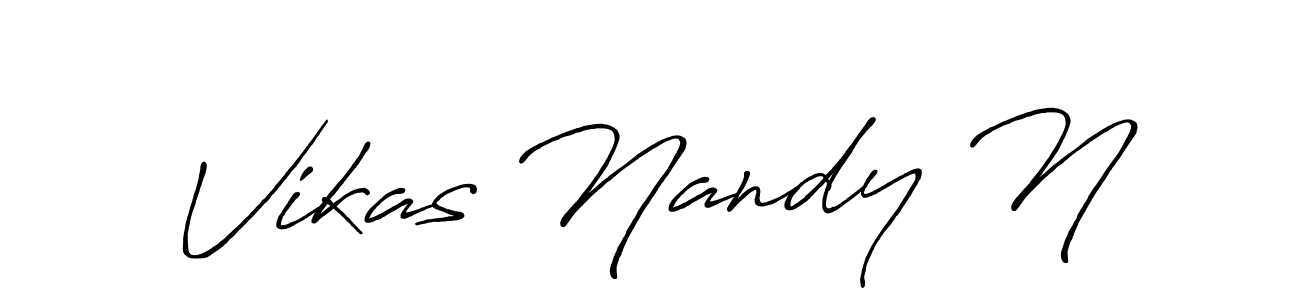 Make a short Vikas Nandy N signature style. Manage your documents anywhere anytime using Antro_Vectra_Bolder. Create and add eSignatures, submit forms, share and send files easily. Vikas Nandy N signature style 7 images and pictures png