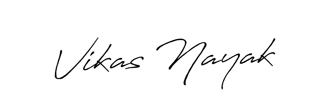 Create a beautiful signature design for name Vikas Nayak. With this signature (Antro_Vectra_Bolder) fonts, you can make a handwritten signature for free. Vikas Nayak signature style 7 images and pictures png