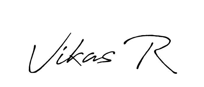 Design your own signature with our free online signature maker. With this signature software, you can create a handwritten (Antro_Vectra_Bolder) signature for name Vikas R. Vikas R signature style 7 images and pictures png