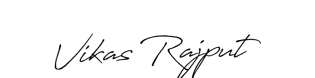 Design your own signature with our free online signature maker. With this signature software, you can create a handwritten (Antro_Vectra_Bolder) signature for name Vikas Rajput. Vikas Rajput signature style 7 images and pictures png