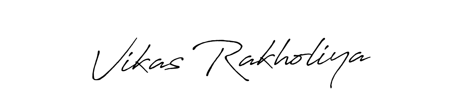 This is the best signature style for the Vikas Rakholiya name. Also you like these signature font (Antro_Vectra_Bolder). Mix name signature. Vikas Rakholiya signature style 7 images and pictures png