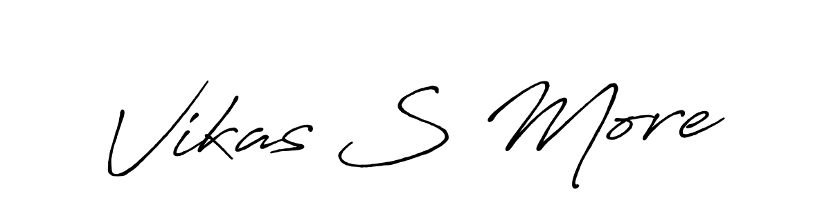 Create a beautiful signature design for name Vikas S More. With this signature (Antro_Vectra_Bolder) fonts, you can make a handwritten signature for free. Vikas S More signature style 7 images and pictures png