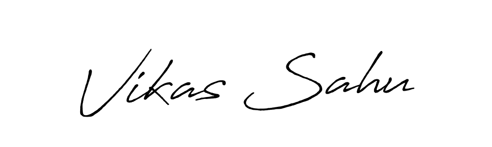 Design your own signature with our free online signature maker. With this signature software, you can create a handwritten (Antro_Vectra_Bolder) signature for name Vikas Sahu. Vikas Sahu signature style 7 images and pictures png