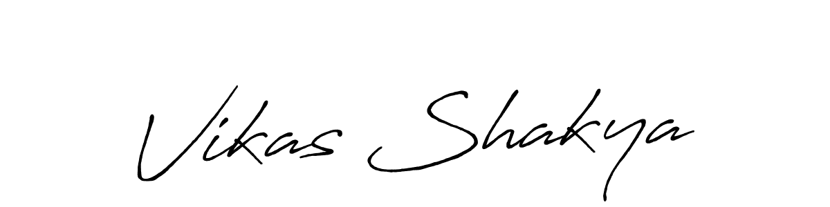 How to make Vikas Shakya signature? Antro_Vectra_Bolder is a professional autograph style. Create handwritten signature for Vikas Shakya name. Vikas Shakya signature style 7 images and pictures png