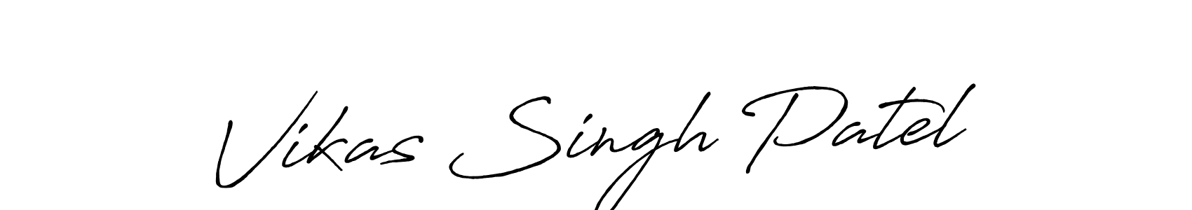 Use a signature maker to create a handwritten signature online. With this signature software, you can design (Antro_Vectra_Bolder) your own signature for name Vikas Singh Patel. Vikas Singh Patel signature style 7 images and pictures png