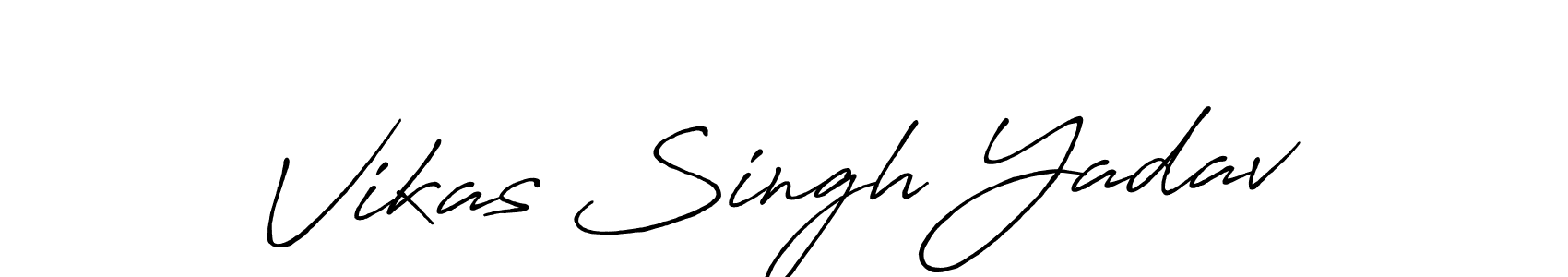 Design your own signature with our free online signature maker. With this signature software, you can create a handwritten (Antro_Vectra_Bolder) signature for name Vikas Singh Yadav. Vikas Singh Yadav signature style 7 images and pictures png