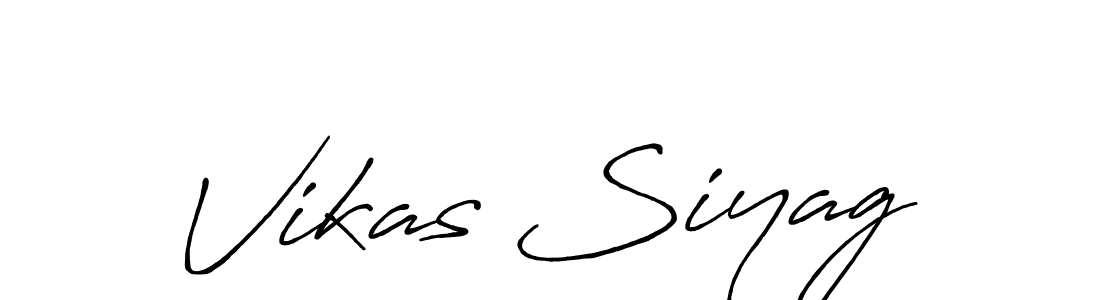 How to make Vikas Siyag name signature. Use Antro_Vectra_Bolder style for creating short signs online. This is the latest handwritten sign. Vikas Siyag signature style 7 images and pictures png