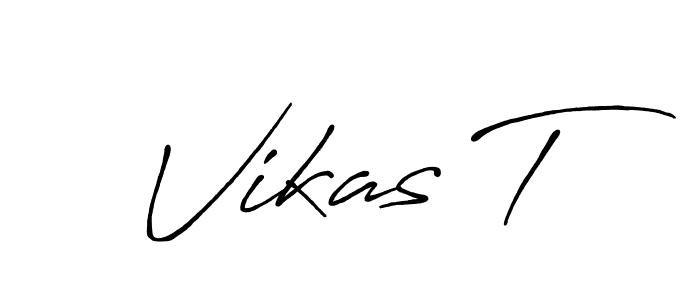 Design your own signature with our free online signature maker. With this signature software, you can create a handwritten (Antro_Vectra_Bolder) signature for name Vikas T. Vikas T signature style 7 images and pictures png
