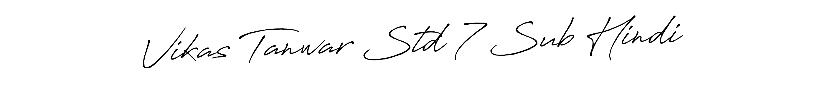 How to Draw Vikas Tanwar Std 7 Sub Hindi signature style? Antro_Vectra_Bolder is a latest design signature styles for name Vikas Tanwar Std 7 Sub Hindi. Vikas Tanwar Std 7 Sub Hindi signature style 7 images and pictures png