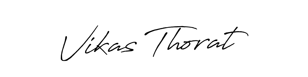 Use a signature maker to create a handwritten signature online. With this signature software, you can design (Antro_Vectra_Bolder) your own signature for name Vikas Thorat. Vikas Thorat signature style 7 images and pictures png