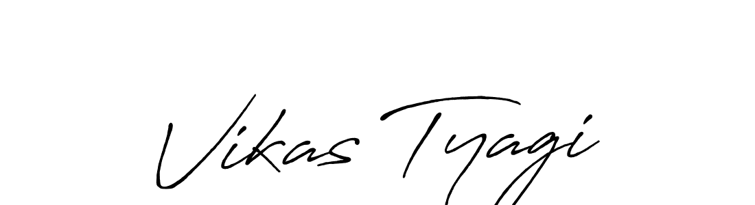 Make a beautiful signature design for name Vikas Tyagi. With this signature (Antro_Vectra_Bolder) style, you can create a handwritten signature for free. Vikas Tyagi signature style 7 images and pictures png