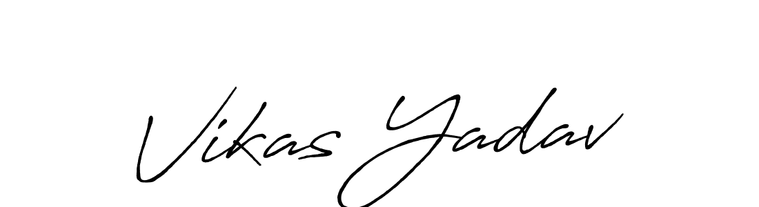 Design your own signature with our free online signature maker. With this signature software, you can create a handwritten (Antro_Vectra_Bolder) signature for name Vikas Yadav. Vikas Yadav signature style 7 images and pictures png