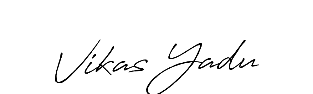 Design your own signature with our free online signature maker. With this signature software, you can create a handwritten (Antro_Vectra_Bolder) signature for name Vikas Yadu. Vikas Yadu signature style 7 images and pictures png