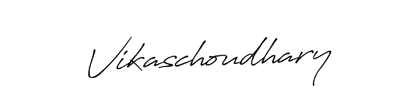 Create a beautiful signature design for name Vikaschoudhary. With this signature (Antro_Vectra_Bolder) fonts, you can make a handwritten signature for free. Vikaschoudhary signature style 7 images and pictures png