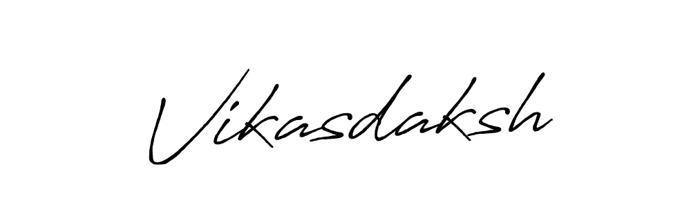 Vikasdaksh stylish signature style. Best Handwritten Sign (Antro_Vectra_Bolder) for my name. Handwritten Signature Collection Ideas for my name Vikasdaksh. Vikasdaksh signature style 7 images and pictures png