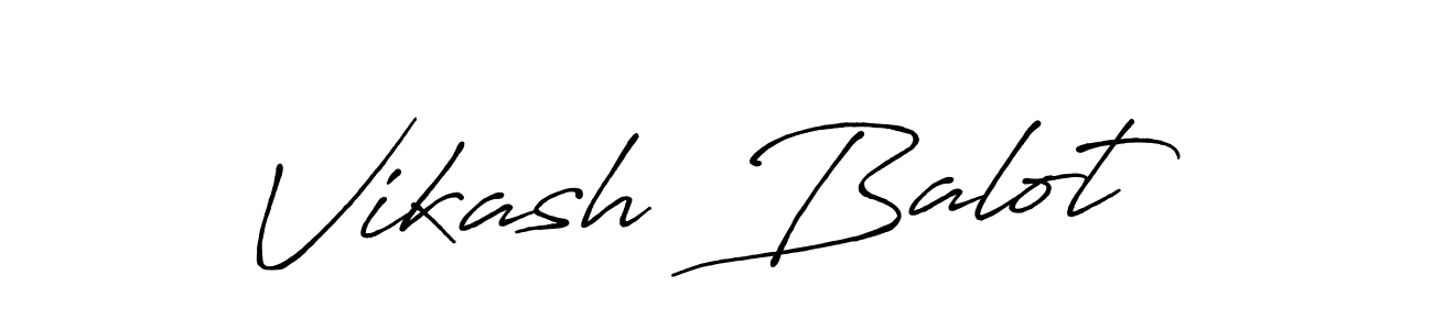 The best way (Antro_Vectra_Bolder) to make a short signature is to pick only two or three words in your name. The name Vikash  Balot include a total of six letters. For converting this name. Vikash  Balot signature style 7 images and pictures png