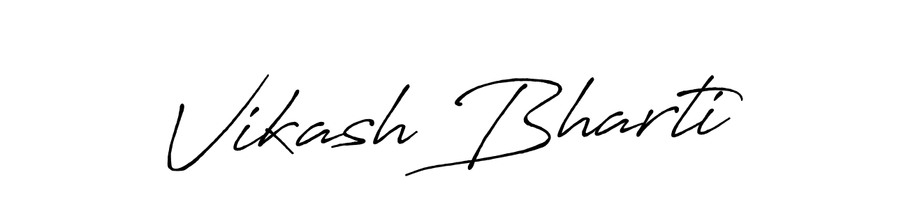 Vikash Bharti stylish signature style. Best Handwritten Sign (Antro_Vectra_Bolder) for my name. Handwritten Signature Collection Ideas for my name Vikash Bharti. Vikash Bharti signature style 7 images and pictures png