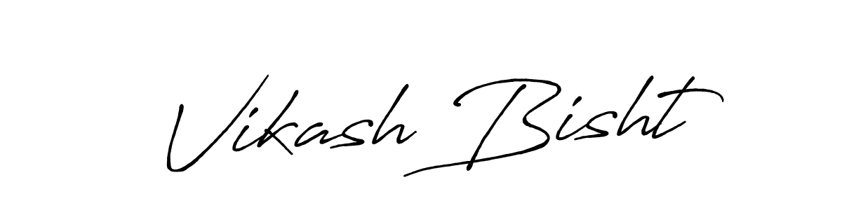 Design your own signature with our free online signature maker. With this signature software, you can create a handwritten (Antro_Vectra_Bolder) signature for name Vikash Bisht. Vikash Bisht signature style 7 images and pictures png