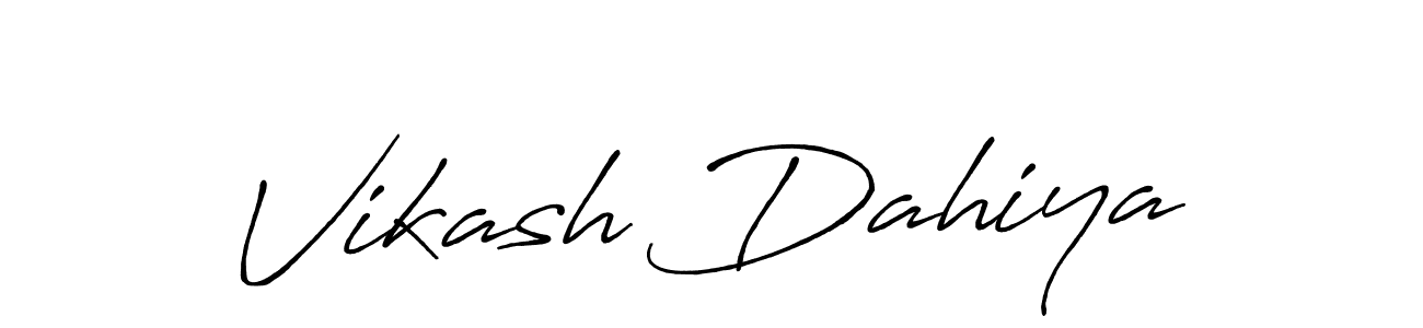 Use a signature maker to create a handwritten signature online. With this signature software, you can design (Antro_Vectra_Bolder) your own signature for name Vikash Dahiya. Vikash Dahiya signature style 7 images and pictures png