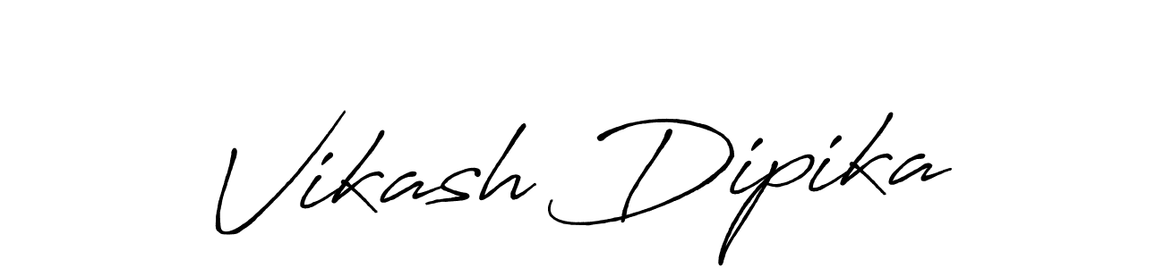 How to Draw Vikash Dipika signature style? Antro_Vectra_Bolder is a latest design signature styles for name Vikash Dipika. Vikash Dipika signature style 7 images and pictures png