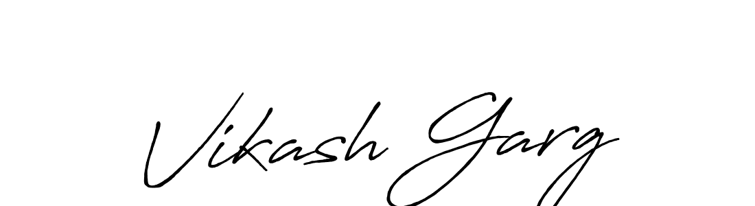 Create a beautiful signature design for name Vikash Garg. With this signature (Antro_Vectra_Bolder) fonts, you can make a handwritten signature for free. Vikash Garg signature style 7 images and pictures png