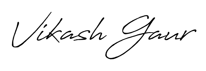 Achieve flawless digital penmanship with Vikash Gaur name in Antro_Vectra_Bolder font. The perfect tool for creating online signatures. Vikash Gaur signature style 7 images and pictures png