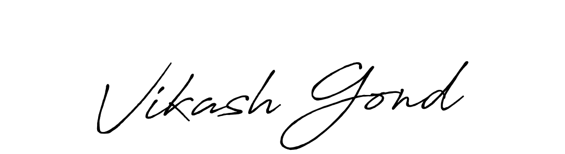 It looks lik you need a new signature style for name Vikash Gond. Design unique handwritten (Antro_Vectra_Bolder) signature with our free signature maker in just a few clicks. Vikash Gond signature style 7 images and pictures png
