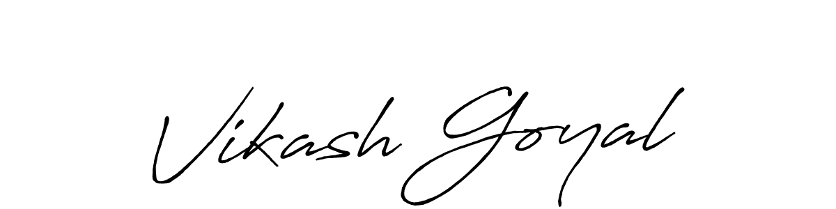 Create a beautiful signature design for name Vikash Goyal. With this signature (Antro_Vectra_Bolder) fonts, you can make a handwritten signature for free. Vikash Goyal signature style 7 images and pictures png