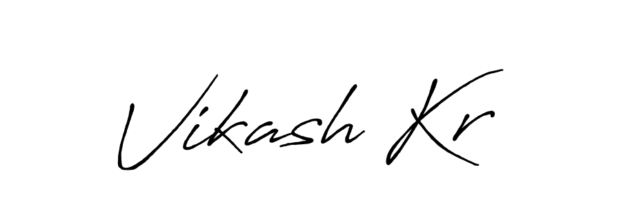 Create a beautiful signature design for name Vikash Kr. With this signature (Antro_Vectra_Bolder) fonts, you can make a handwritten signature for free. Vikash Kr signature style 7 images and pictures png
