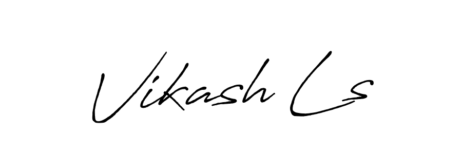 Use a signature maker to create a handwritten signature online. With this signature software, you can design (Antro_Vectra_Bolder) your own signature for name Vikash Ls. Vikash Ls signature style 7 images and pictures png