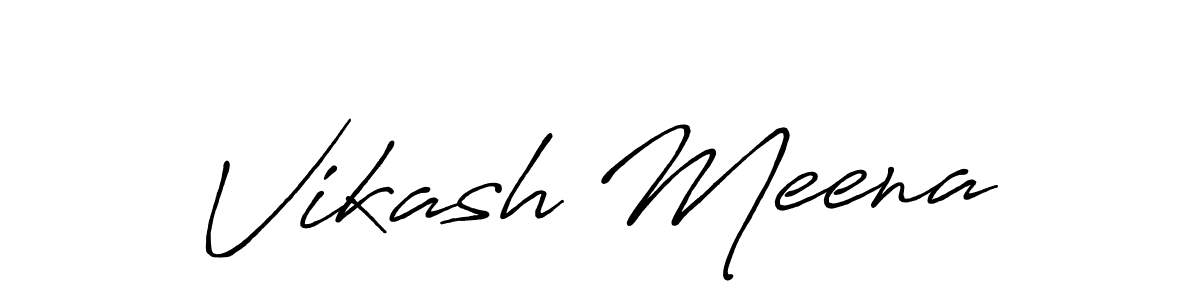 Design your own signature with our free online signature maker. With this signature software, you can create a handwritten (Antro_Vectra_Bolder) signature for name Vikash Meena. Vikash Meena signature style 7 images and pictures png