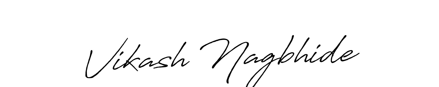 Use a signature maker to create a handwritten signature online. With this signature software, you can design (Antro_Vectra_Bolder) your own signature for name Vikash Nagbhide. Vikash Nagbhide signature style 7 images and pictures png