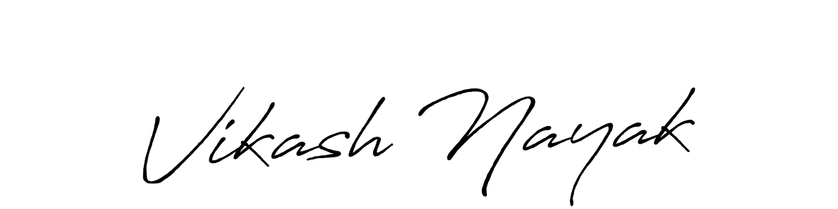 Make a beautiful signature design for name Vikash Nayak. With this signature (Antro_Vectra_Bolder) style, you can create a handwritten signature for free. Vikash Nayak signature style 7 images and pictures png