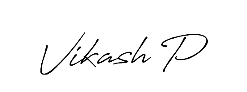 It looks lik you need a new signature style for name Vikash P. Design unique handwritten (Antro_Vectra_Bolder) signature with our free signature maker in just a few clicks. Vikash P signature style 7 images and pictures png