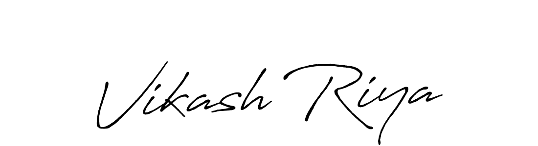 Also we have Vikash Riya name is the best signature style. Create professional handwritten signature collection using Antro_Vectra_Bolder autograph style. Vikash Riya signature style 7 images and pictures png