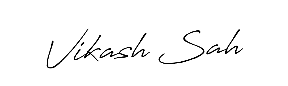 Make a beautiful signature design for name Vikash Sah. With this signature (Antro_Vectra_Bolder) style, you can create a handwritten signature for free. Vikash Sah signature style 7 images and pictures png