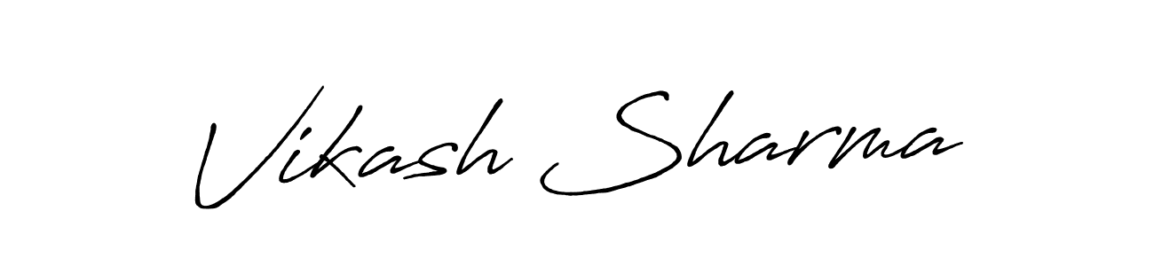 Create a beautiful signature design for name Vikash Sharma. With this signature (Antro_Vectra_Bolder) fonts, you can make a handwritten signature for free. Vikash Sharma signature style 7 images and pictures png