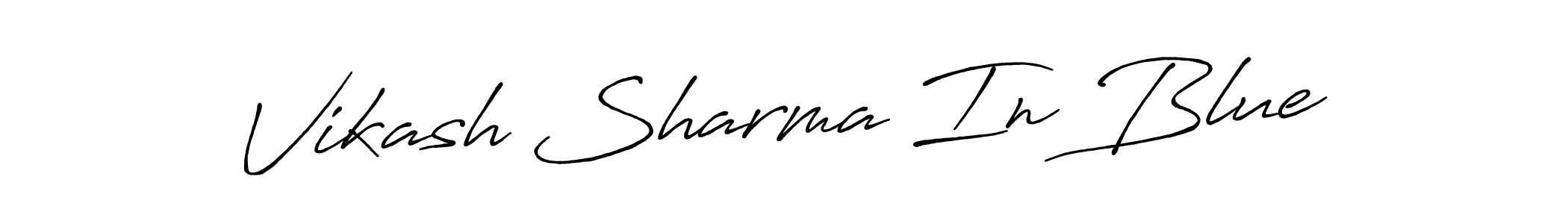 Create a beautiful signature design for name Vikash Sharma In Blue. With this signature (Antro_Vectra_Bolder) fonts, you can make a handwritten signature for free. Vikash Sharma In Blue signature style 7 images and pictures png