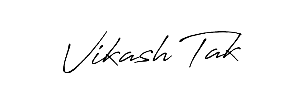 Here are the top 10 professional signature styles for the name Vikash Tak. These are the best autograph styles you can use for your name. Vikash Tak signature style 7 images and pictures png