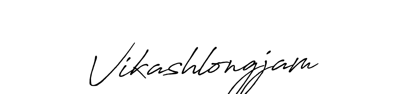 The best way (Antro_Vectra_Bolder) to make a short signature is to pick only two or three words in your name. The name Vikashlongjam include a total of six letters. For converting this name. Vikashlongjam signature style 7 images and pictures png