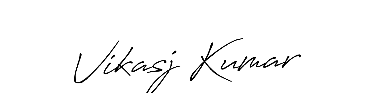 How to make Vikasj Kumar name signature. Use Antro_Vectra_Bolder style for creating short signs online. This is the latest handwritten sign. Vikasj Kumar signature style 7 images and pictures png