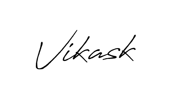 How to make Vikask name signature. Use Antro_Vectra_Bolder style for creating short signs online. This is the latest handwritten sign. Vikask signature style 7 images and pictures png