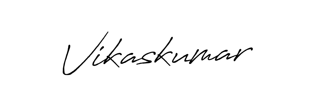 Also we have Vikaskumar name is the best signature style. Create professional handwritten signature collection using Antro_Vectra_Bolder autograph style. Vikaskumar signature style 7 images and pictures png