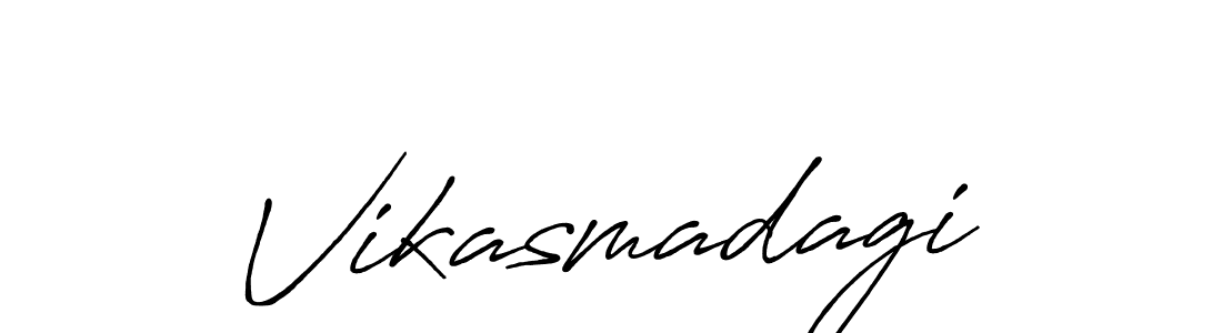 How to make Vikasmadagi name signature. Use Antro_Vectra_Bolder style for creating short signs online. This is the latest handwritten sign. Vikasmadagi signature style 7 images and pictures png