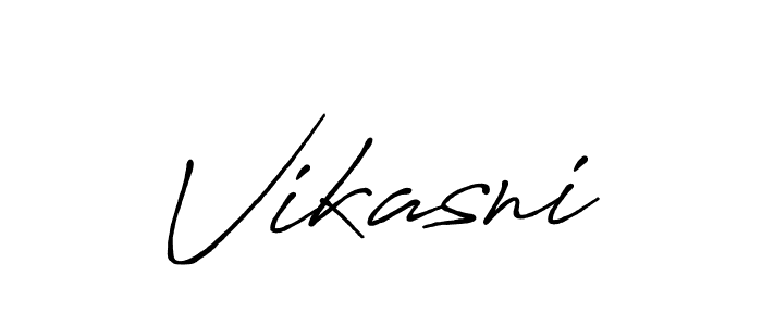 Use a signature maker to create a handwritten signature online. With this signature software, you can design (Antro_Vectra_Bolder) your own signature for name Vikasni. Vikasni signature style 7 images and pictures png
