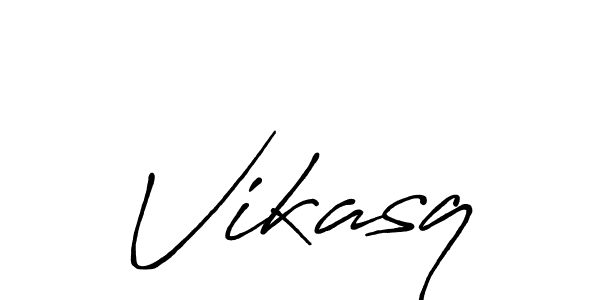 How to make Vikasq name signature. Use Antro_Vectra_Bolder style for creating short signs online. This is the latest handwritten sign. Vikasq signature style 7 images and pictures png